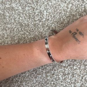 NWOT Silver Swarovski Bangle Bracelet